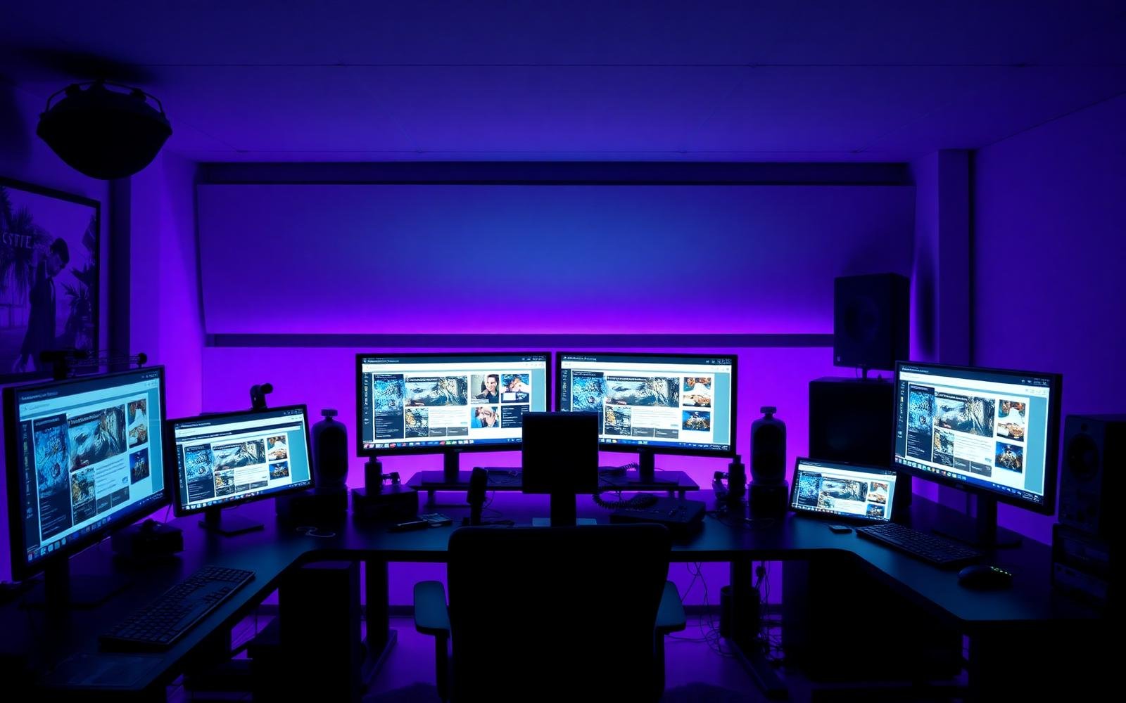 Web designer working on a modern website layout in New York studio